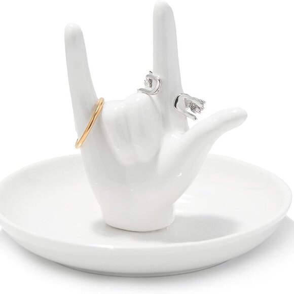 Other - I LOVE YOU Hand Ring Holder - Ceramic Jewelry Holder Dish Trinket Tray for Rings